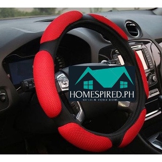 Car Steering Wheel Cover Carbon fiber Leather Type 38cm