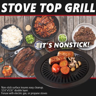 Samgyupsal Grill Samgyeupsal BBQ Barbeque Grill Stove Top Grill Korean Non-Stick Smokeless Top Grill