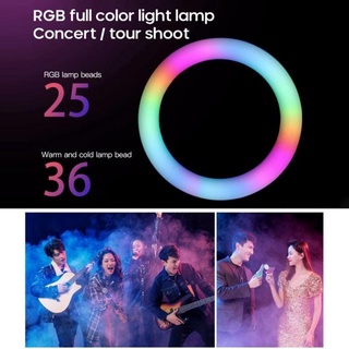 Selfie LED Cell Phone Ring Fill Light Mobile Phone 25 LED Selfie Lamp RGB Full Color Fill Light Adju