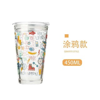 《Free cup Lid and silicone straw 》 High Quality Glass Mug Tumbler COD measurement For Souvenir Gift (2)