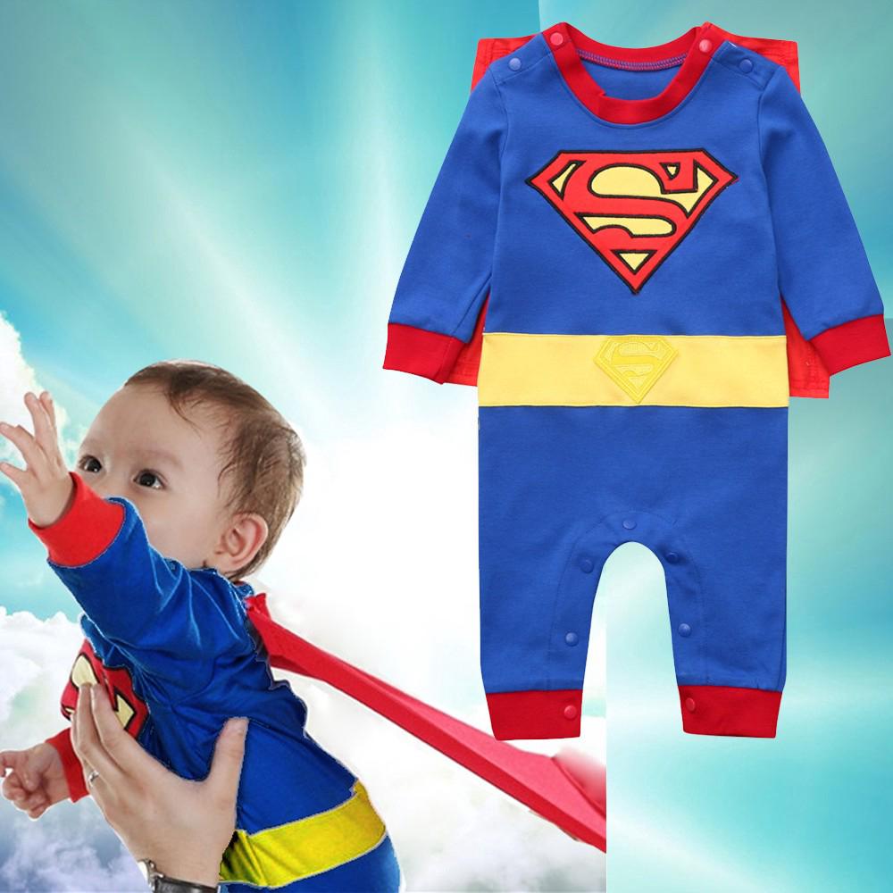 (COD)Baby Boys Girl Jumpsuits Superman Bodysuit Rompers The Avengers