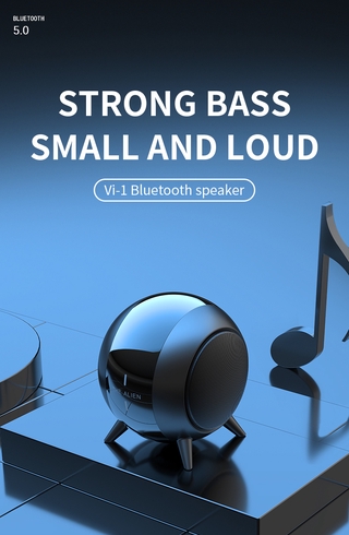 Metallic surround HiFi Bluetooth speaker super bass wireless speaker