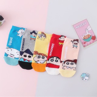 Shane 5 Pairs/ Set Korean Socks Cute breathable cotton Cartoon Socks Style W02-123