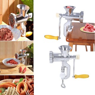 Iron Manual Meat Grinder Sausage Beef Mincer Table