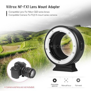Viltrox NF-FX1 Lens Mount Adapter Manual Focus for Nikon G&D-Mount Series Lens Userd for FUJI X-Moun