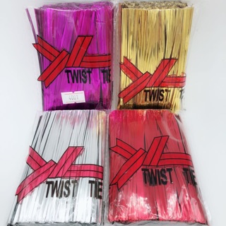 Twist tie (gold,pink,red,silver)700pcs per packs