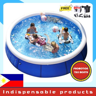 [Spot] EASY SET Pool Large Adult Household Inflatable Swimming Pool Family Round Thick Swimming Pool