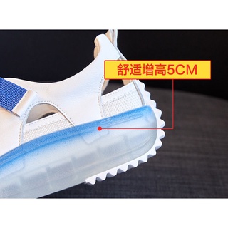 Ready or spot Sports sandals women s 2021 summer new sports shoes thick-soled Wedges single shoes (9)
