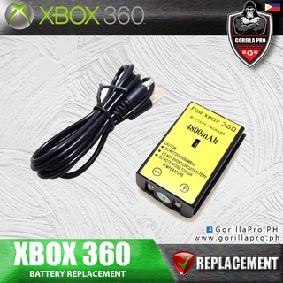 gaming⊙☼☬Xbox Charger Battery 4800Mah Rechargeable Pack With Usb To Dc Charging Cable For 360 Wi
