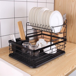 Finelife Dish Drying Drainer Storage Rack Iron Bowl Chopsticks Tableware Organizer Kitchen Tools (3)