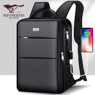 Travel Bags SEPTWOLVES Backpack Men's Travel Backpack2021New Large Capacity Computer Bag Business Sc