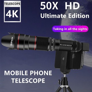 Manual-Zoom 4K HD 50X telephoto lens mobile phone camera lens phone external telescope lens kit (1)
