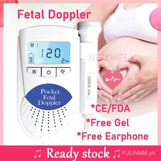YL【Jualan spot】【Free Gel & Earphone】Fetal Doppler Ultrasound Sound Prenatal Unborn Baby Heart Beat Rate Monitor Dengar Jantung Janinearphones headset