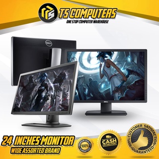 MONITOR 24" LED/ LCD MONITOR ASSORTED BRAND COLOR BLACK