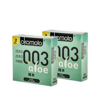 Okamoto 003 Aloe 2 boxes of 3s Wet and Wild Condoms