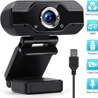 Webcam with Mic for Pc and Laptop1080p HD Network Camera with Built-in Microphone Notebook Computer USB Drive Free Plug and Play High-definition Video Camera 85 ° Wide-angle 2mp 1920x1080p PC / Laptop Computer