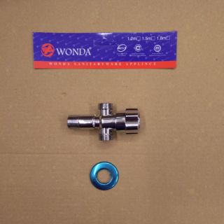 Stainless 1/2" by 1/2" two way angle valve #W-8008