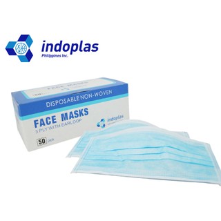 Disposable Face Mask Indoplas, 50pcs per box AUTHENTIC- packed box with outer box (1)