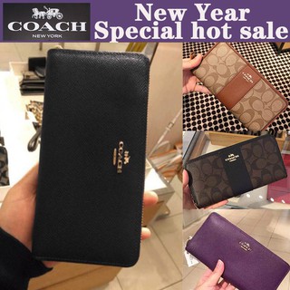 COACH52859 Women Ladies Long Wallet PU Leather Zipper Clutch Wallet Card Holder Phone Case