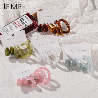 Ifme Candy Color Simple Earrings Stud Earring Women Jewelry Fashion Accessories