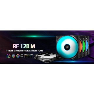 DEEPCOOL RF 120M-5x High Brightness RGB Fans and Motherboard Control (DP-FRGB-RF120-5C-M)