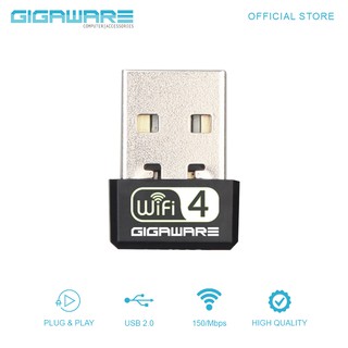 Gigaware USB 2.0 Wifi Dongle 802.11n WiFi Receiver Plug and Play USB Dongle Adapter