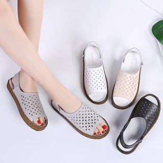 Big Plus Size 35-44 Women Sandals Peep Toes Soft Shoes Hollow Breathable (2)