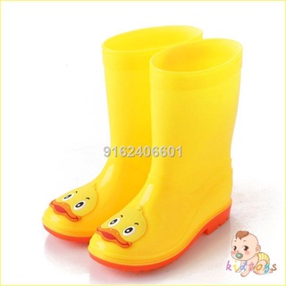 【kidtoys】Soft Kids Baby Cartoon Water Shoes Children High Tube Non-slip Rain Boots (1)