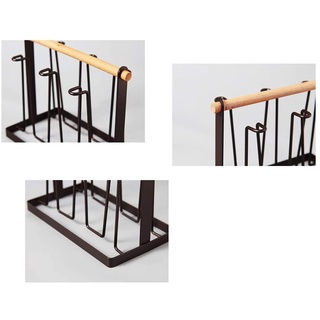Wrought Iron Glass Cup Shelf Coffee Cup Drain Rack Kitchen Cup Holder Cup Accommodate Shelf (3)