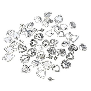 🎈30pcs Mixed style Heart Pendants Charms Findings - Jewellery Making Findings for DIY Craft