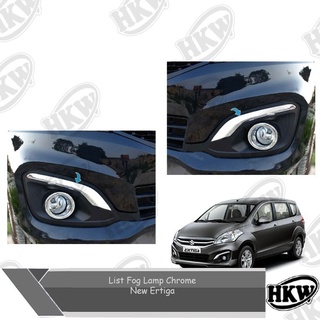 【Hot Stock】2pcs ABS Plastic Chrome Garnish List Fog Lamp for New Ertiga Car Accessories
