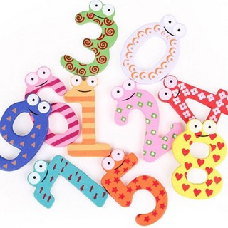 Early Learning Wooden Number Fridge Magnet Toy