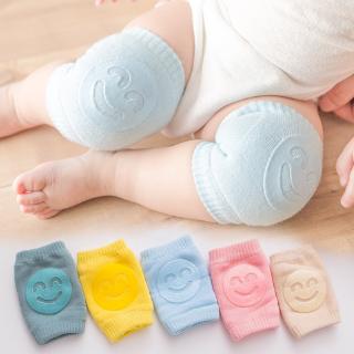 Infant Baby Smile Pattern Knitted Crawl Knees Pads Protect Knees