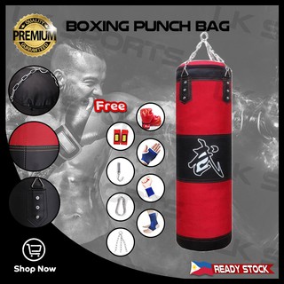 Ready Stock Boxing Punch Bag Fitness Sandbags Hollow Empty 100cm