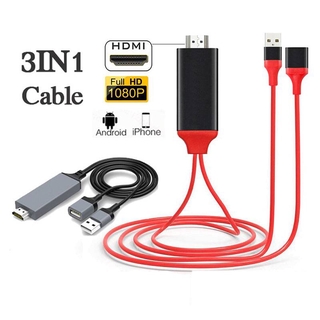 1M phone to TV Universal cable 1080P HDMI Mirroring Adapter For iPhone / Android