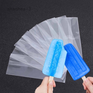 100PCS/lot Plastic Ice Pop Bag One-time Transparent Popsicle Bags Fridge Frozen Ice Cream Storage Bags