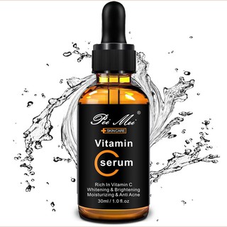 30ml Vitamin C Serum for Face, Topical Facial Serum with Hyaluronic Acid, Vitamin E, 1 fl oz