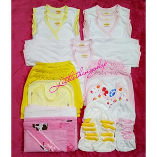 Newborn clothes set (color lining tieside)
