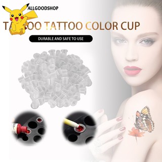 1000 Tattoo Ink Cup Plastic Cap Needle Ink Tattoo Supplies