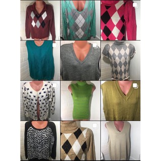 (6.6)Argyle/Preppy/Y2K/Retro/School academia/Korean knitted vest, sweaters and cardigans (3)