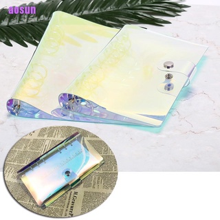 [aosun]a5/a6 transparent laser binder loose leaf ring binder notebook planner cover