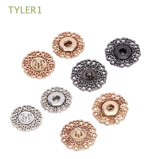 TYLER1 Mini Invisible Button Hollow Snap Buttons Sewing Buttons Flower Shaped Apparel Sewing DIY Clothing Sewing Accessories 10pcs Metal Buckle/Multicolor