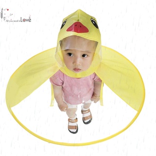 Children Rain Coat PEVA Waterproof Cute Duck Hooded Raincoat Kids Rainwear Poncho for Boys Girls