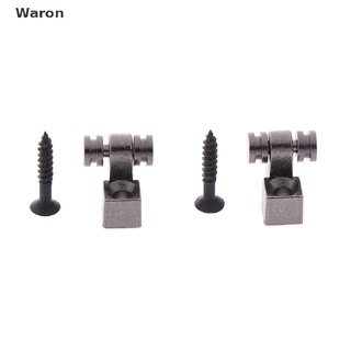 [Waron] 2PCS Gun black Roller String Tree Guide Retainer Parts For Electric Guitar