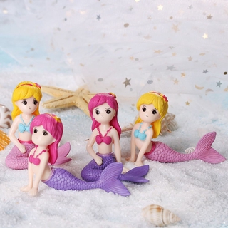 Mermaid DIY Miniature Figurine Garden Dollhouse Decor Micro Landscap Ornament (1)