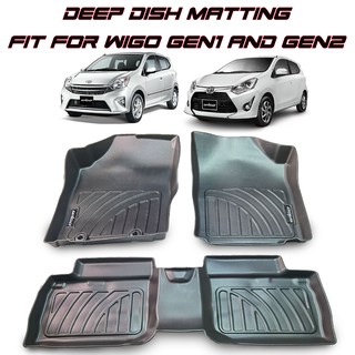 3D Deep Dish Car Matting for Toyota Wigo Gen1 and Gen2 2012-2021