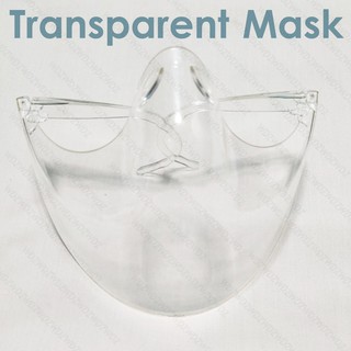 Transparent Mask Durable Shield PE Anti-fogging Anti-Saliva Face shields Acrylic Safety Half Face Cover Butterfly Face Guard Anti-Fog Mouth Covering ELE (1)