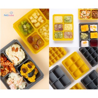 Food Processor ❂✵✒▤☾[Petinube] Silicon Multi-Cube /Baby Food Storage Container Freezer Tray With Lid (1)