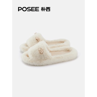 posee 2021 ins new cotton slippers women's lovely home indoor warm non-slip soft plush comfortable cotton slippers