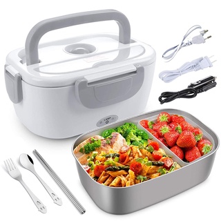 Electric Lunch Box Food Heater Warmer Container Stainless Steel Travel Car Work Heating Bento Box